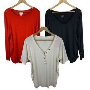 3 Item Lot Isabel Maternity Tops and Sweater XXL